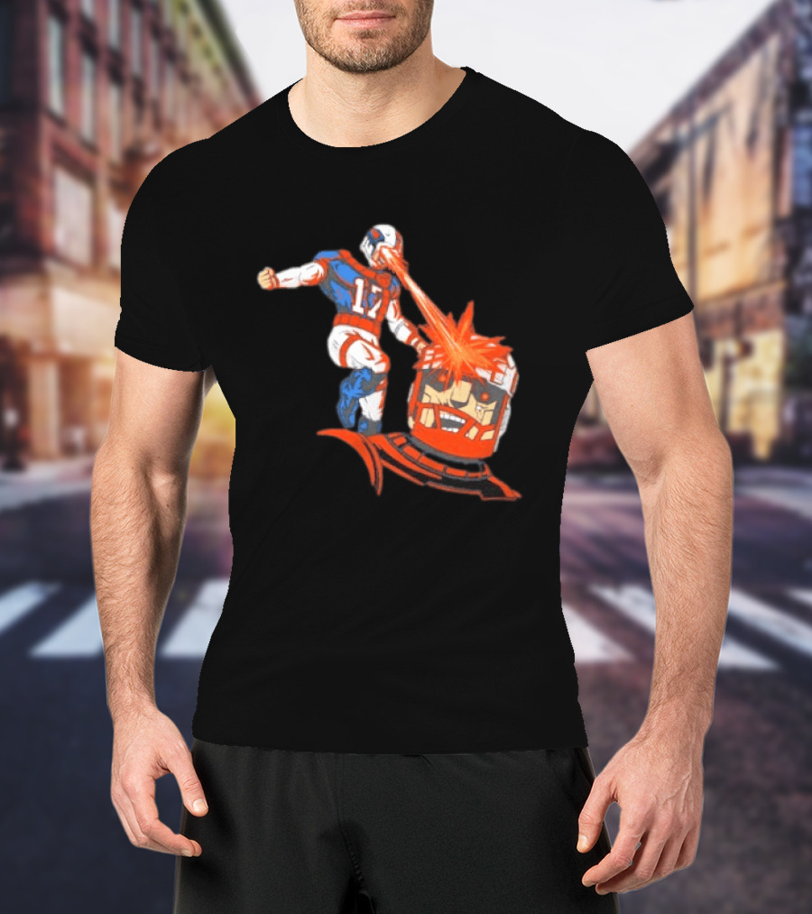 Buffalo Bills Josh Allen Laser Eye Superhero 17 Football Power T-Shirt