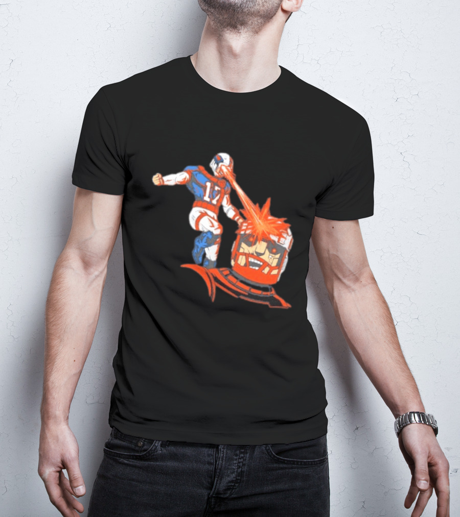 Buffalo Bills Josh Allen Laser Eye Superhero 17 Football Power T-Shirt
