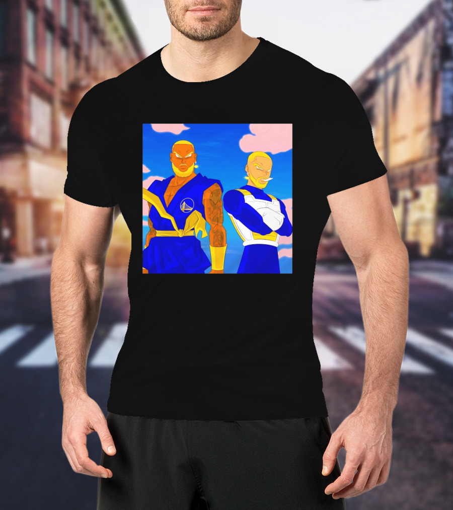 LeBron James Stephen Curry Golden State Warriors Anime Dragon Ball T-Shirt
