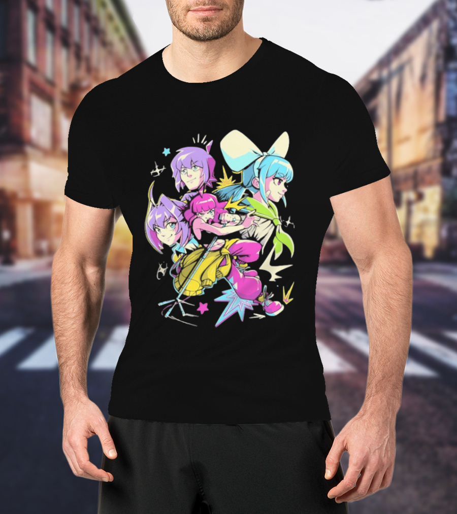Unbeatable Video Game Anime Characters Colorful T-Shirt