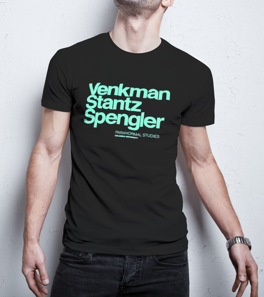 Venkman Stantz Spengler Paranormal Studies Columbia University Ghostbusters T-Shirt