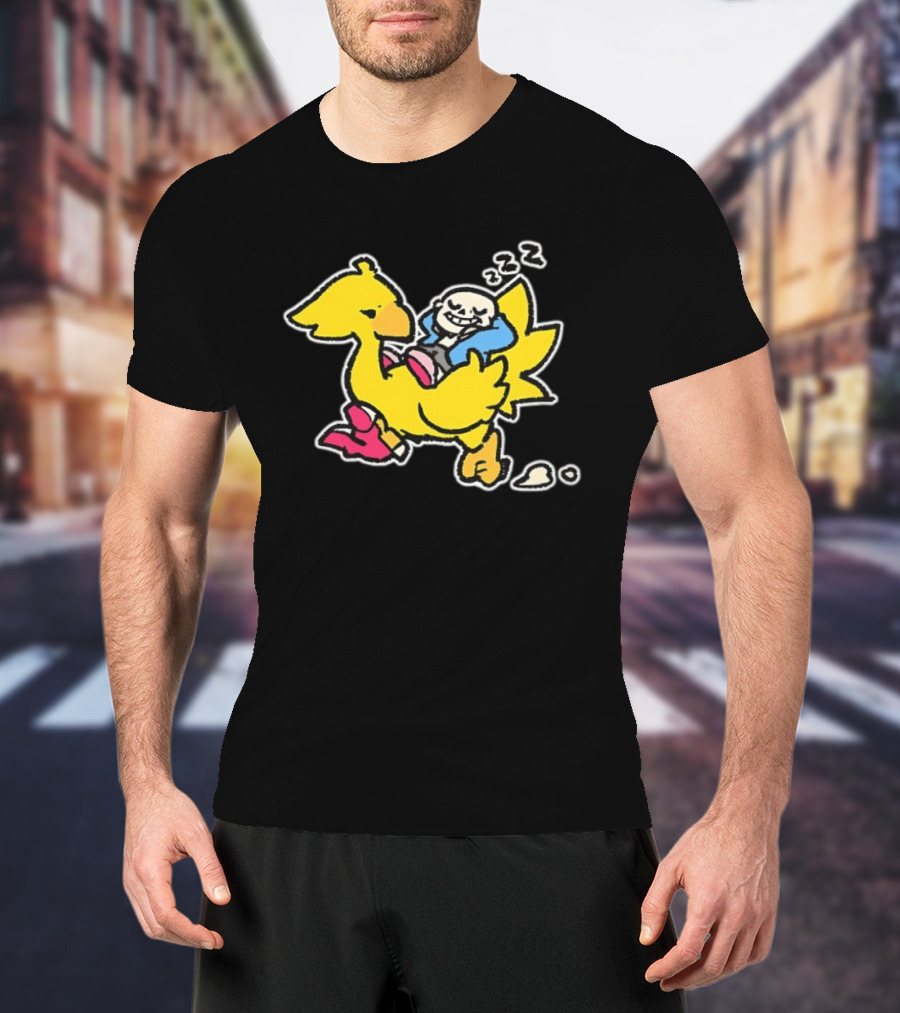 Sans Relaxing On Chocobo T-Shirt