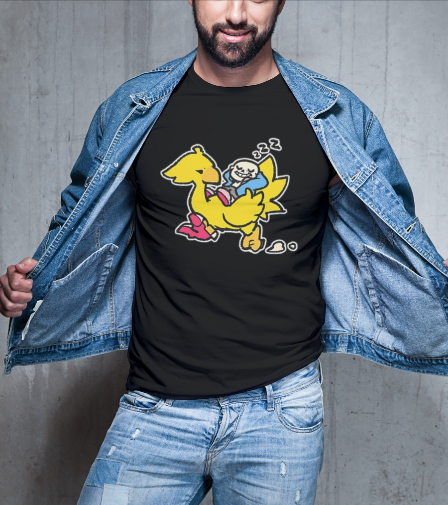 Sans Relaxing On Chocobo T-Shirt