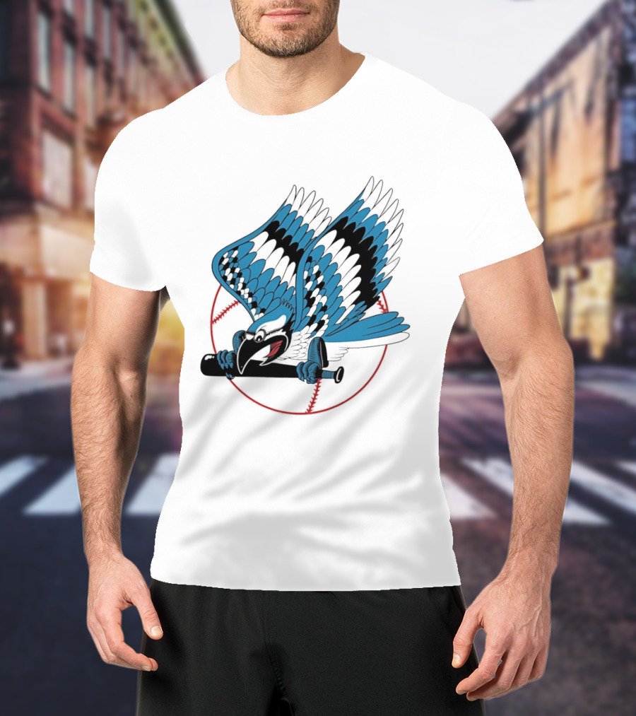 Toronto Blue Jays Flying Logo Majestic MLB Baseball Sportswear T-Shirt
