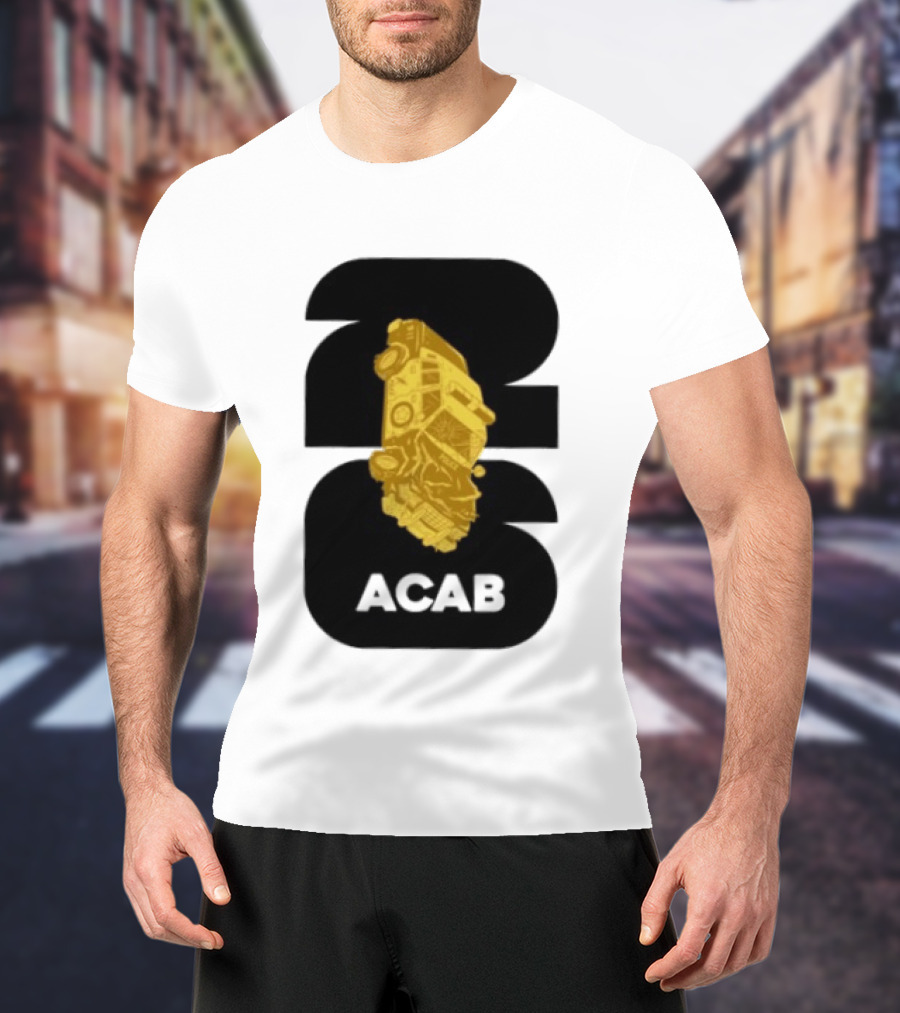 ACAB 1312 Upside Down Police Car Protest Abolition T-Shirt