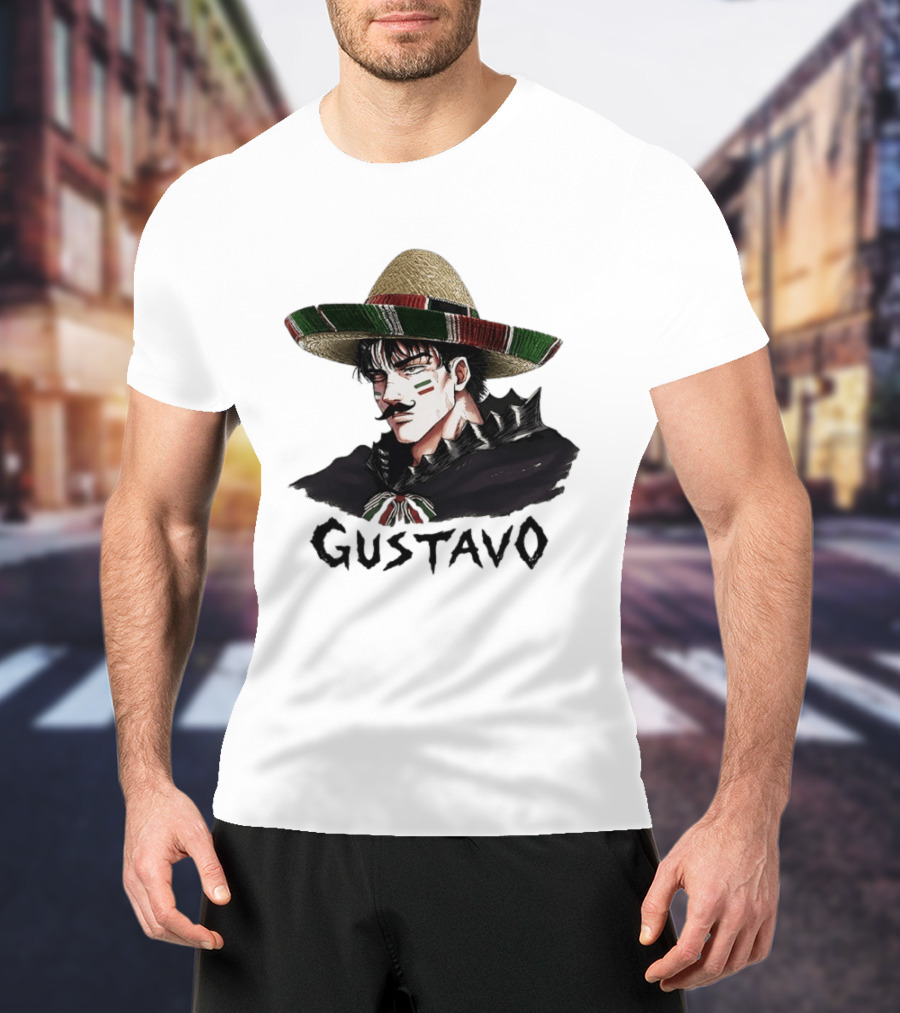 Gustavo Mexican Sombrero Anime T-Shirt