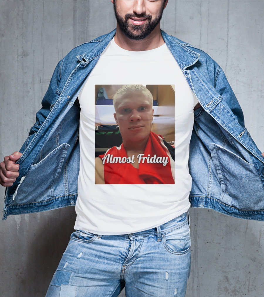 Haaland Selfie Almost Friday Locker Room Photo T-Shirt