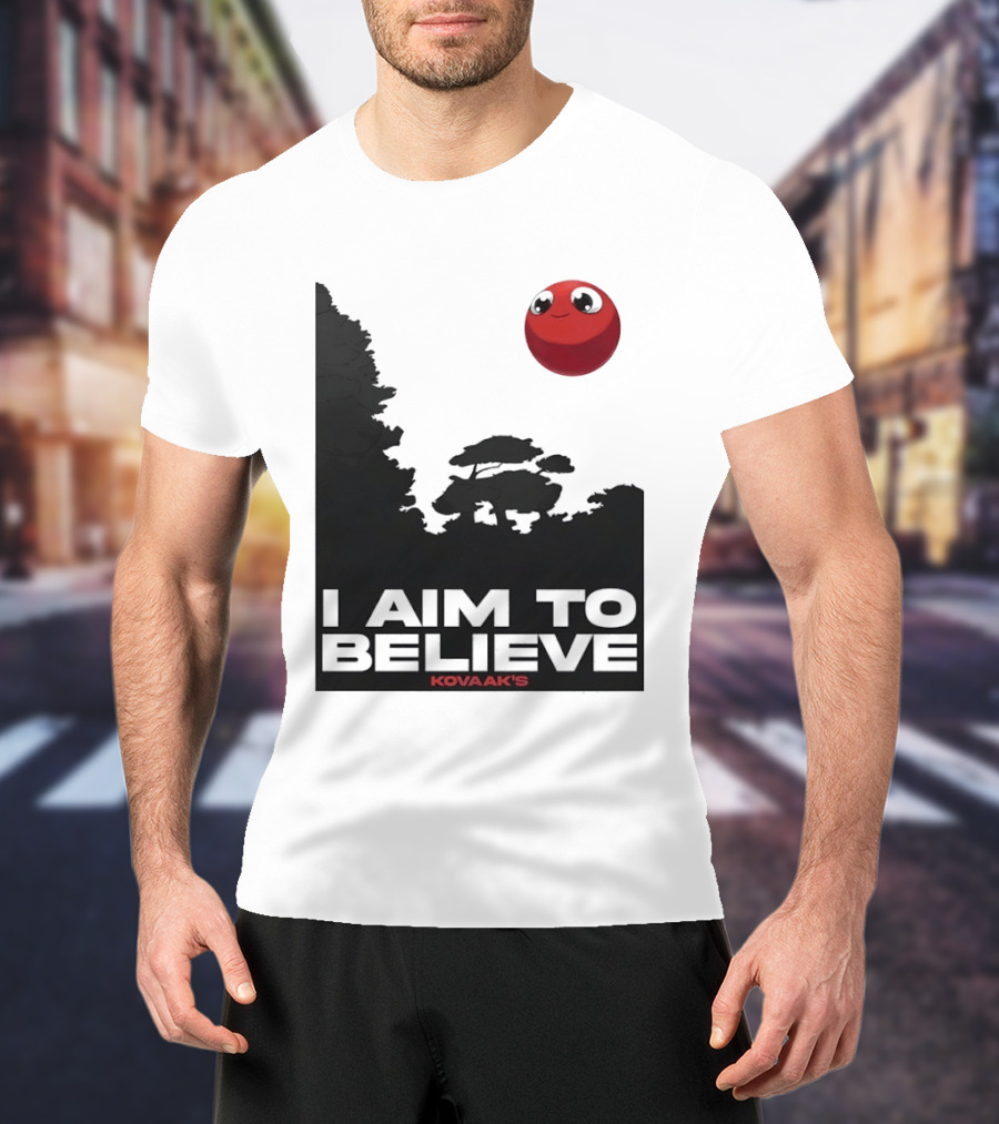 Kovaak's I Aim To Believe Red Ball T-Shirt