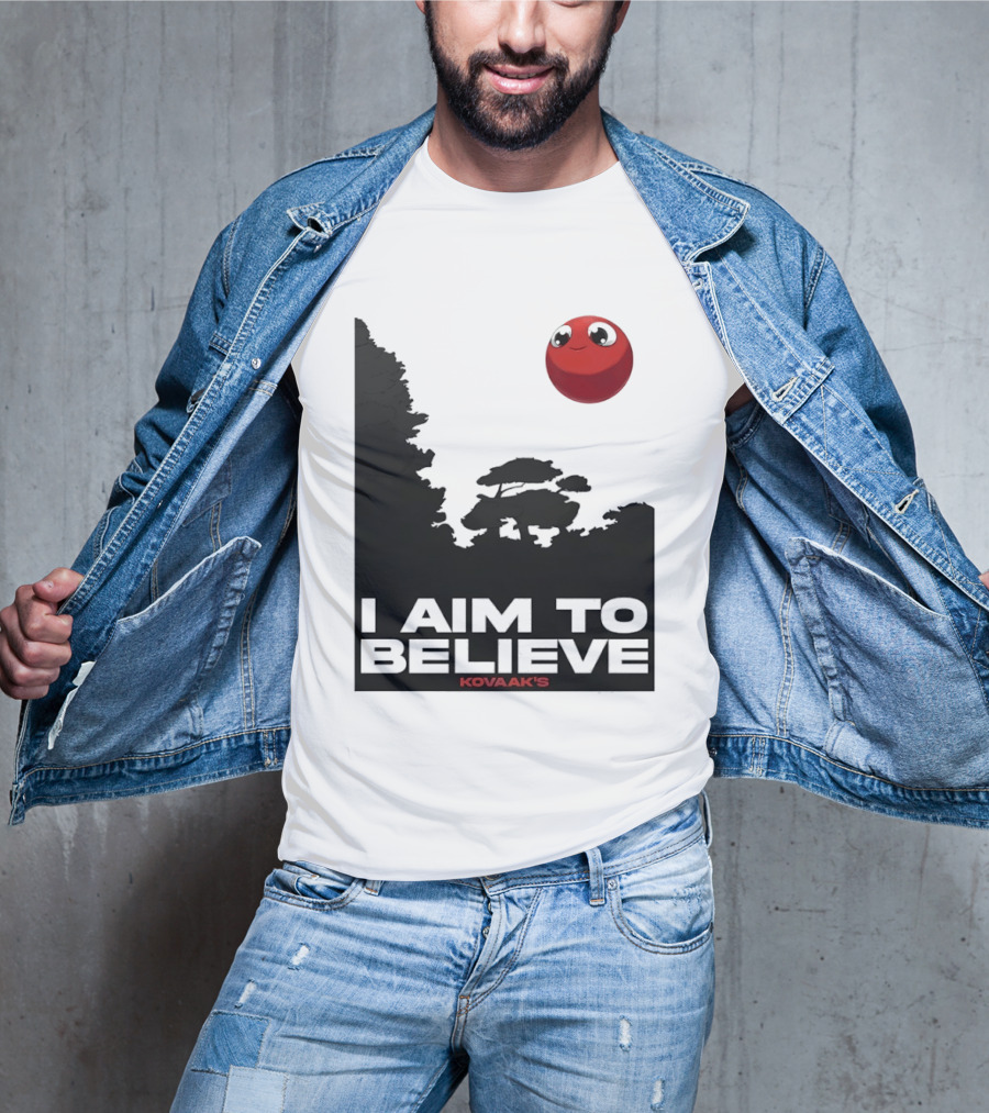 Kovaak's I Aim To Believe Red Ball T-Shirt