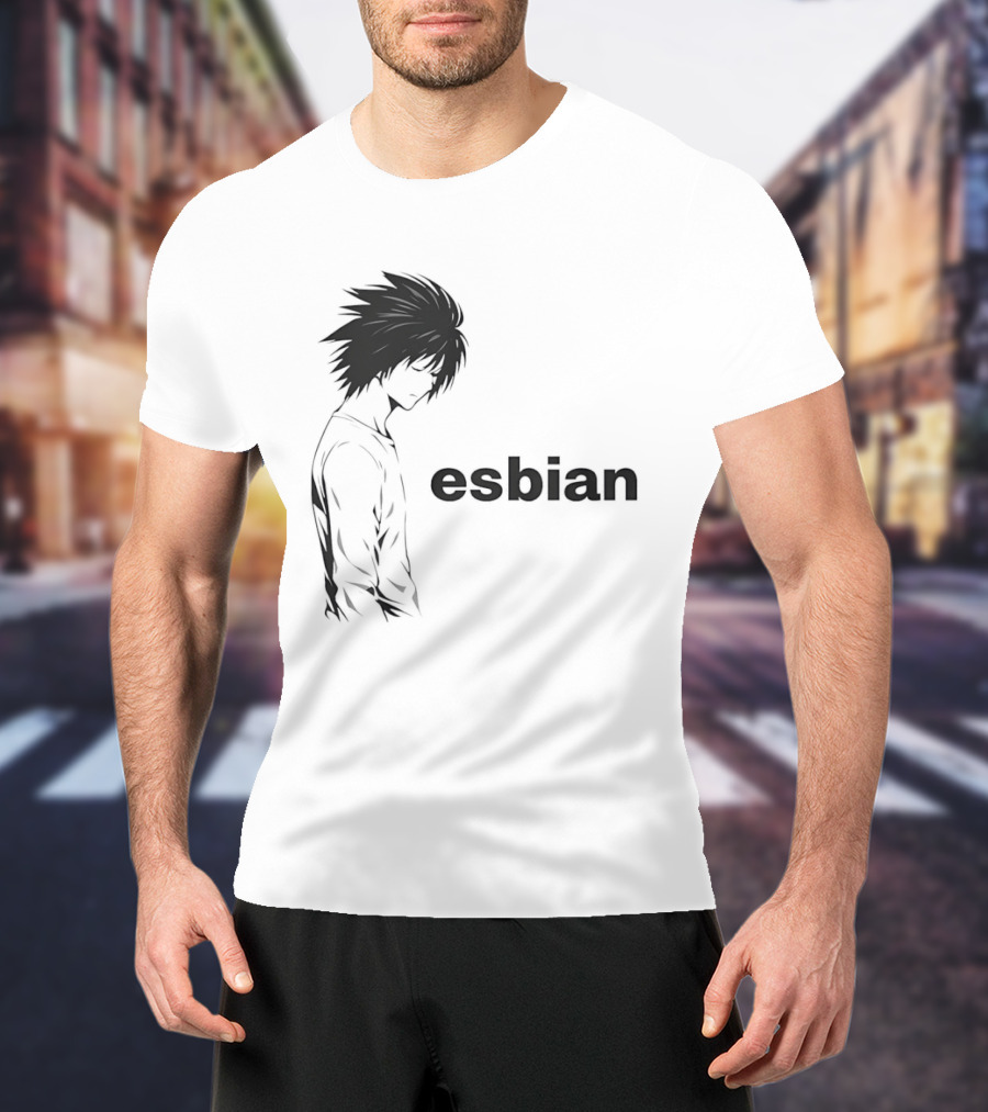 Death Note L Esbian Meme Character Profile T-Shirt