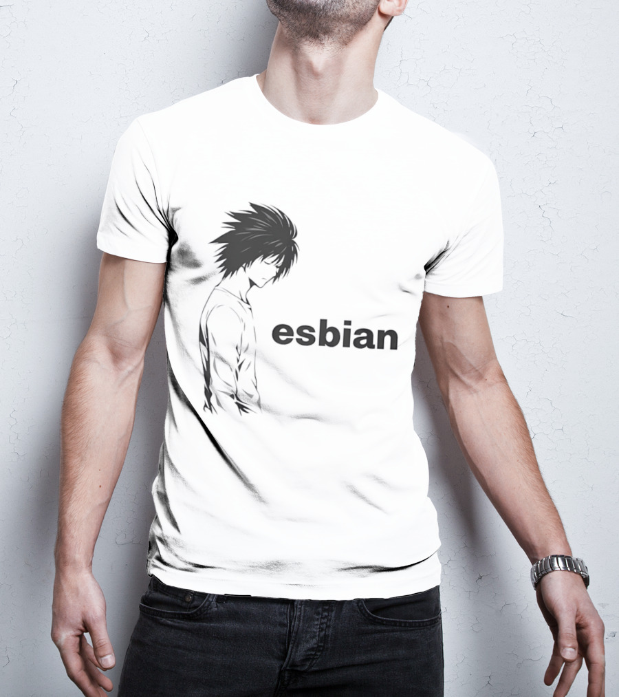 Death Note L Esbian Meme Character Profile T-Shirt