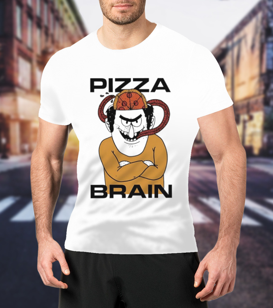 Pizza Brain Cartoon Perry Pizza Hat Monster T-Shirt