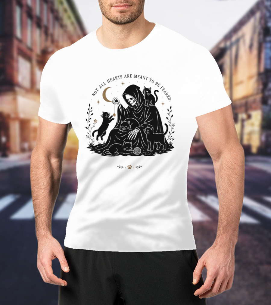 Reaper And Cats Not All Hearts Are Meant To Be Feared Yujin Clothing T-Shirt