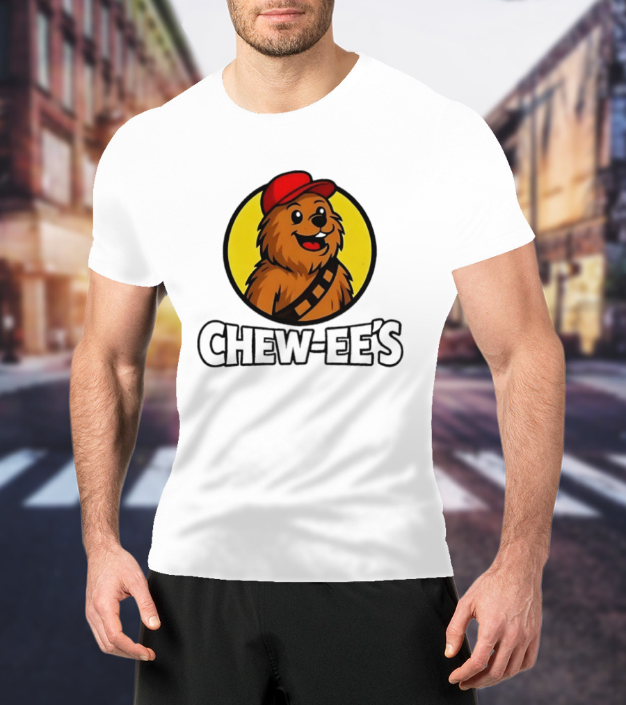 Chew Ee's Chewbacca Fast Food Character With Red Cap T-Shirt