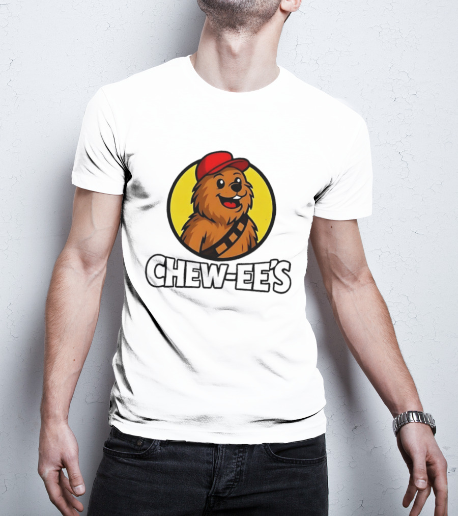 Chew Ee's Chewbacca Fast Food Character With Red Cap T-Shirt