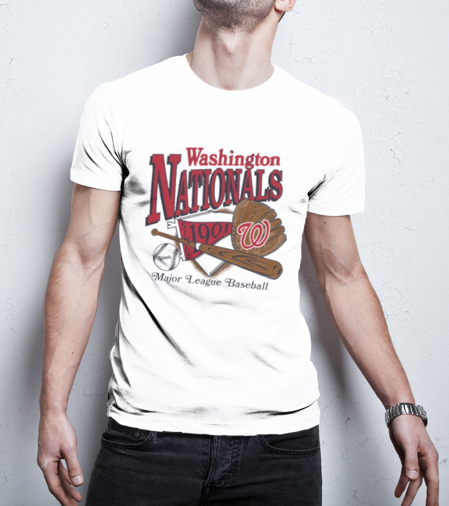 Washington Nationals Est 1901 Baseball Bat Glove Major League T-Shirt