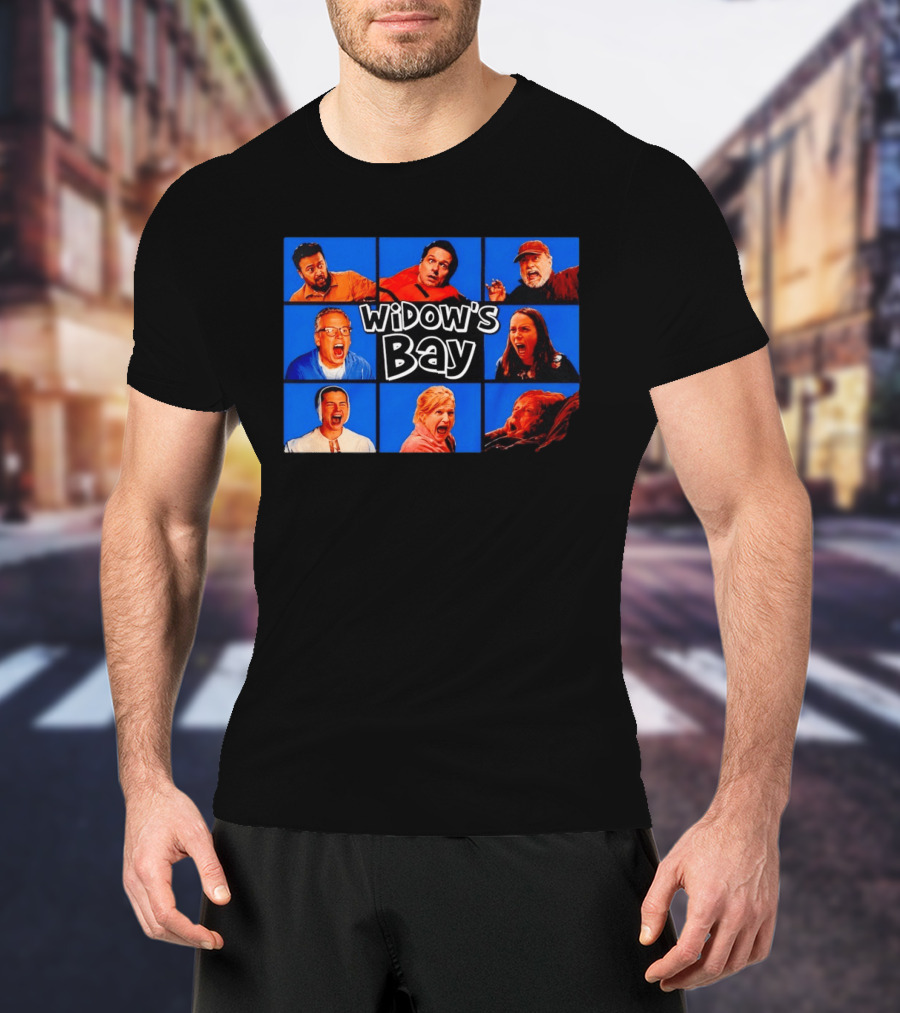 Widow's Bay Screaming Cast Faces Collage T-Shirt