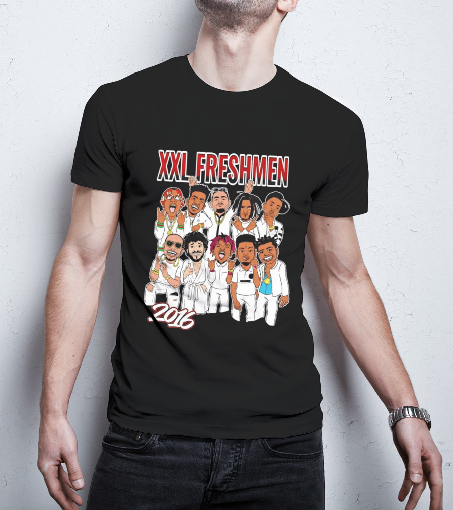 XXL Freshmen 2016 Rappers Cartoon Characters T-Shirt