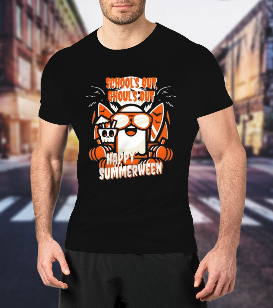School's Out Ghoul's Out Happy Summerween Retro Fun T-Shirt