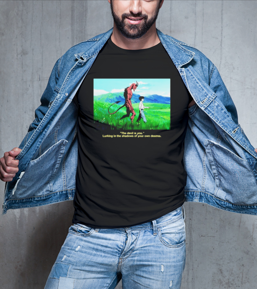 The Devil Is You Lurking In The Shadows Of Your Own Desires Anime Character Scene T-Shirt