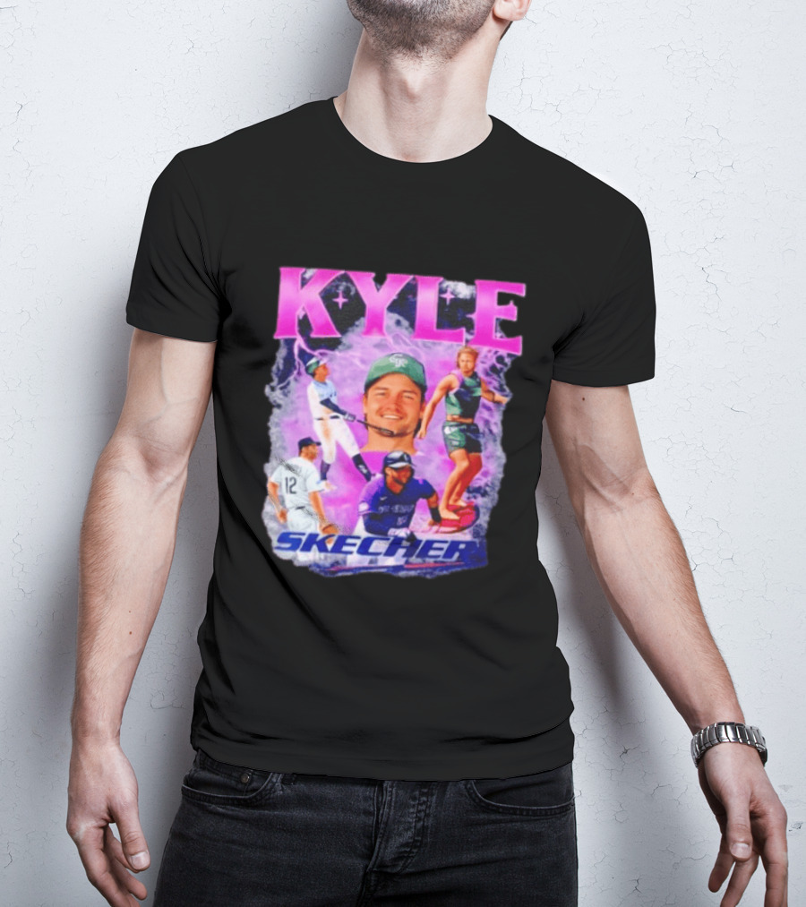 Kyle Groys Skecher Collage Baseball Dodgers > T-Shirt