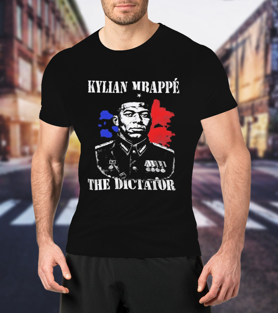 Kylian Mbappé The Dictator Military Uniform Meme Tricolor T-Shirt