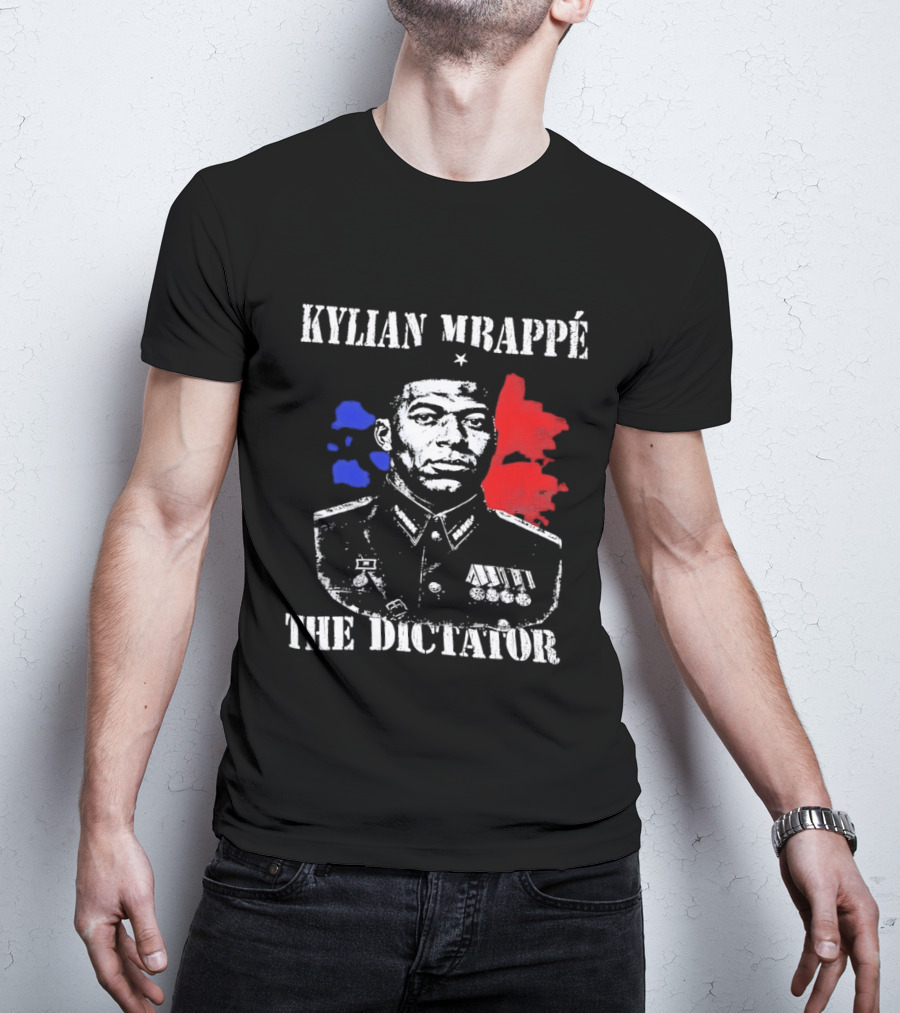 Kylian Mbappé The Dictator Military Uniform Meme Tricolor T-Shirt