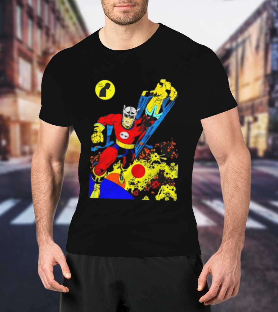 Jack Kirby Galactic Superhero Comic Book Dynamic Action T-Shirt