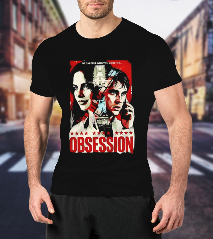 Obsession Be Careful Who You Wish For Movie Red And White Faces T-Shirt