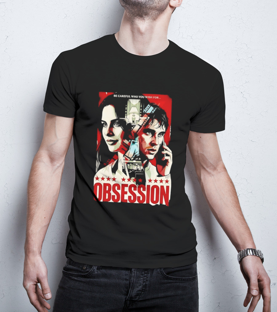 Obsession Be Careful Who You Wish For Movie Red And White Faces T-Shirt
