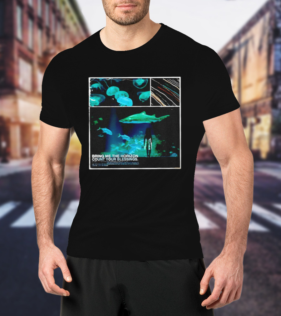 Bring Me The Horizon Count Your Blessings Aquarium Sharks And Jellyfish T-Shirt