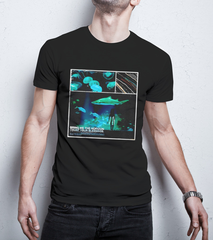 Bring Me The Horizon Count Your Blessings Aquarium Sharks And Jellyfish T-Shirt