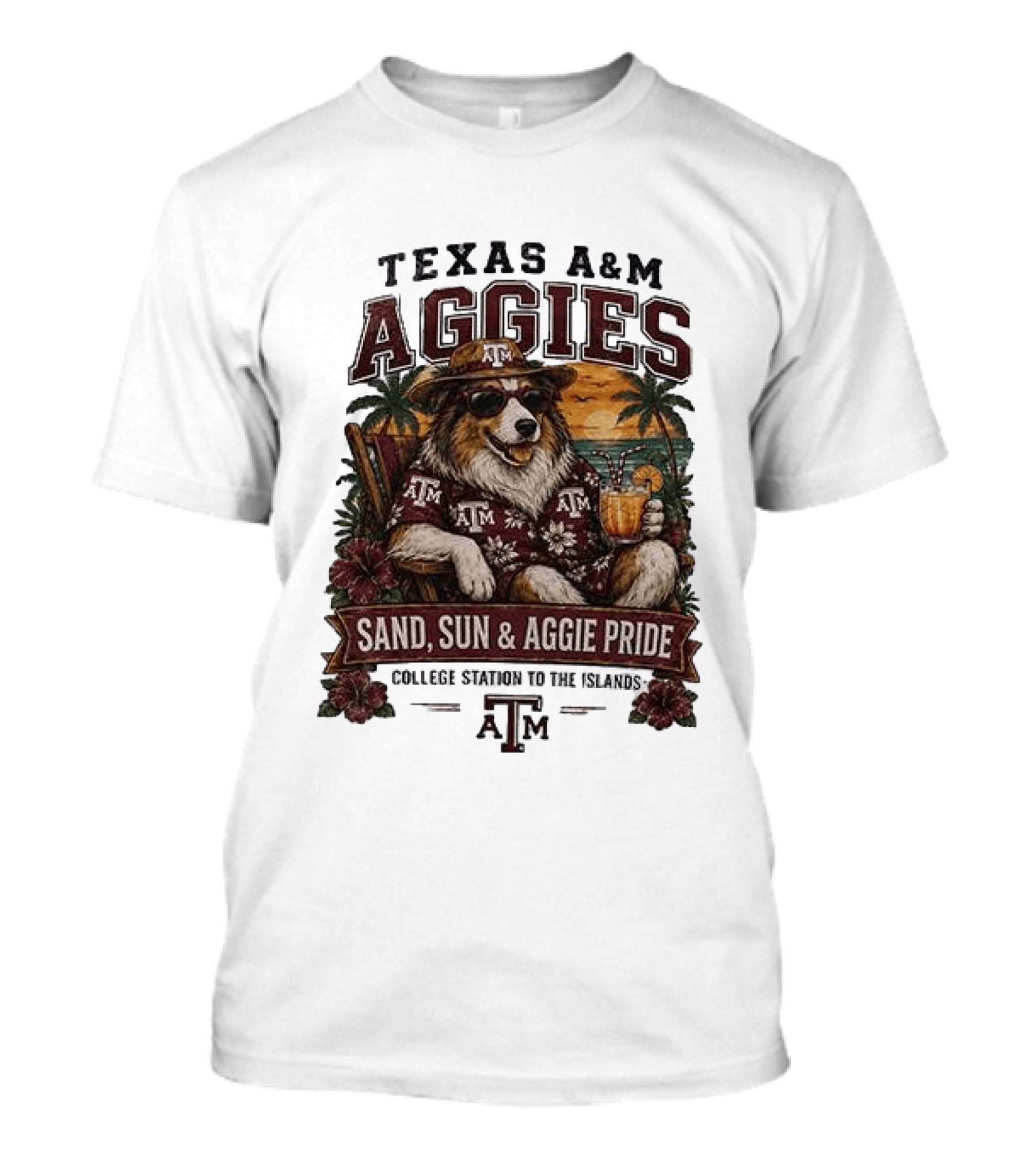 Texas A&M Aggies Sand Sun Aggie Pride College Station To The Islands T-Shirt