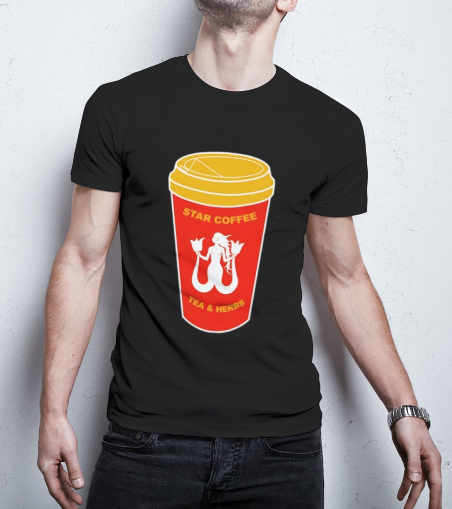 Star Coffee Tea & Herbs Mermaid Cup T-Shirt
