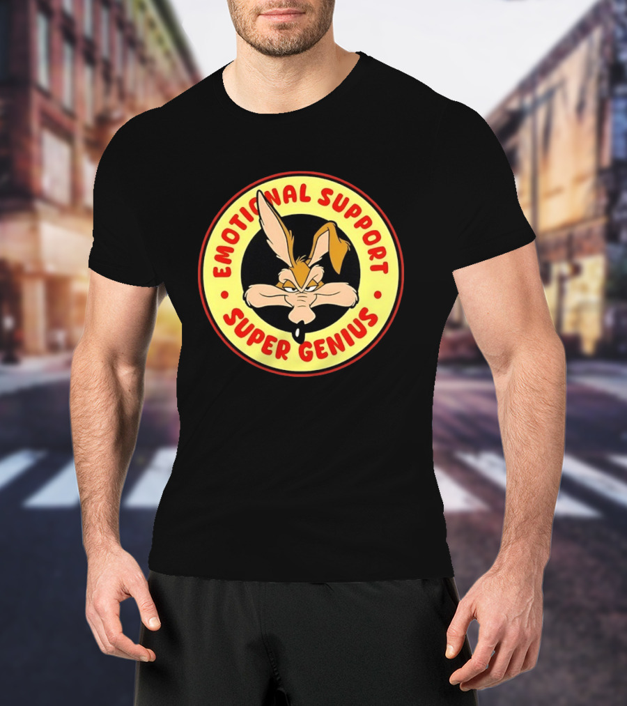 Wile E Coyote Emotional Support Super Genius T-Shirt