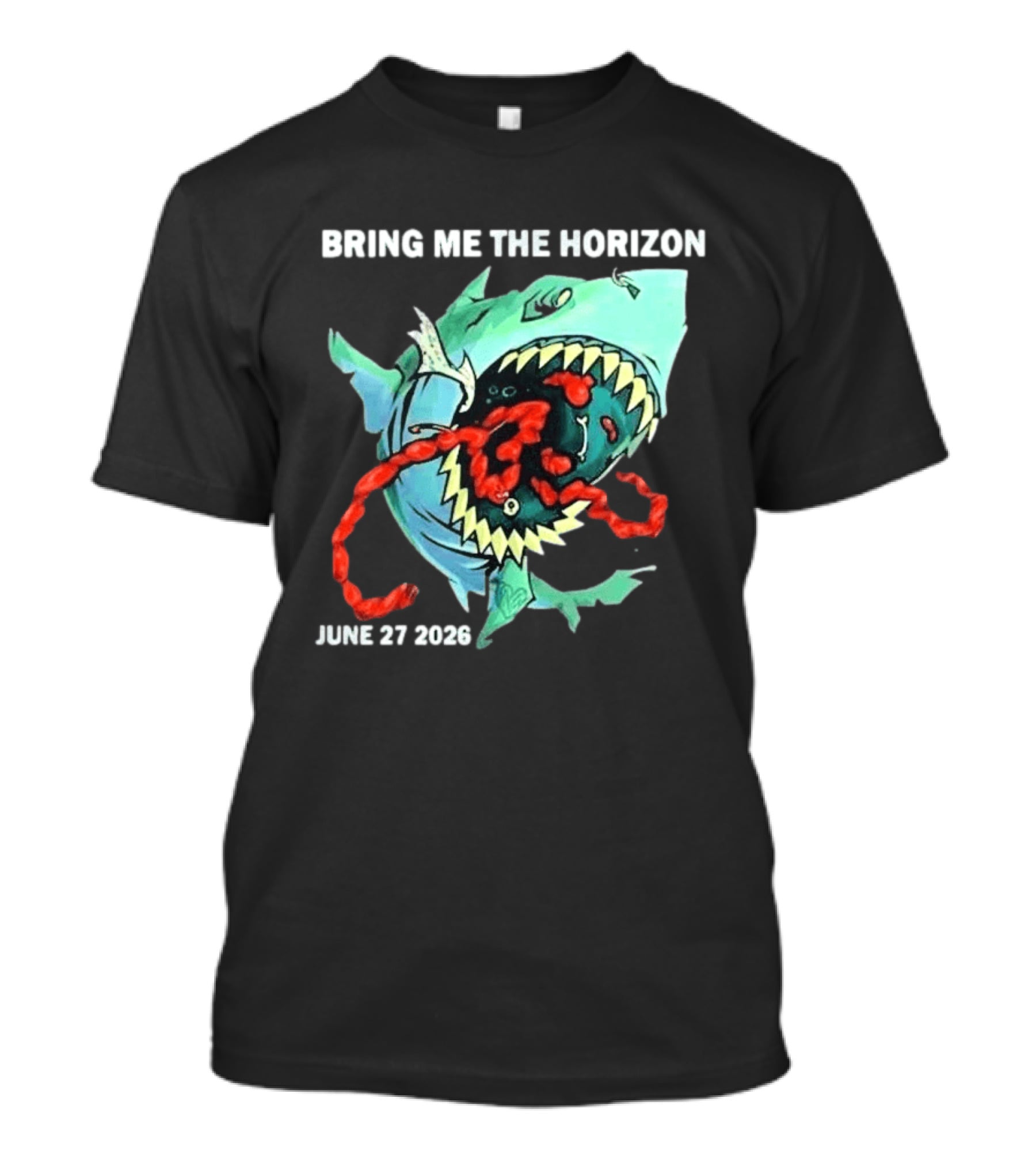 Bring Me The Horizon June 27 2026 Shark Graphic Copenhell Festival European Summer Shows T-Shirt