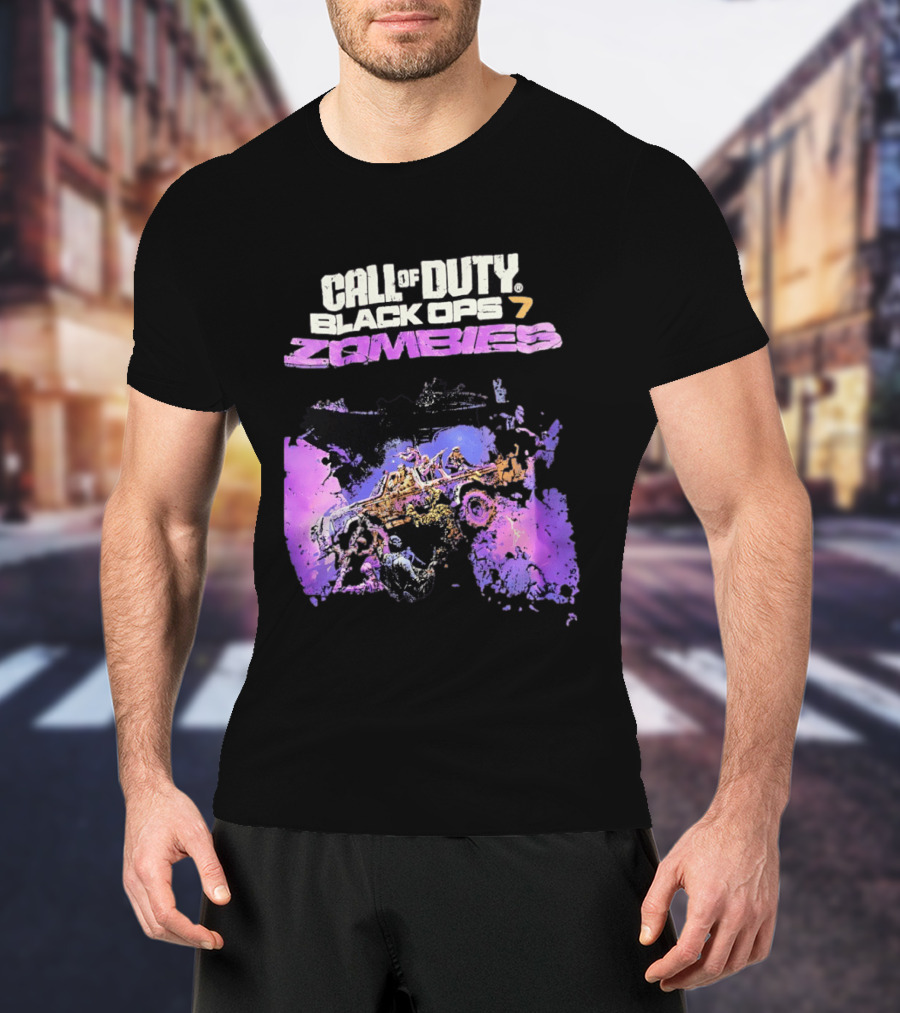 Call Of Duty Black Ops 7 Zombies Paint Splatter Artwork Gaming T-Shirt