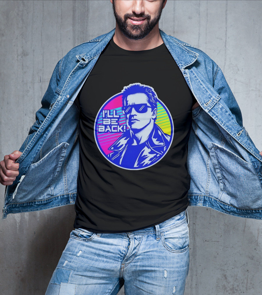I'll Be Back Terminator Retro Neon T-Shirt