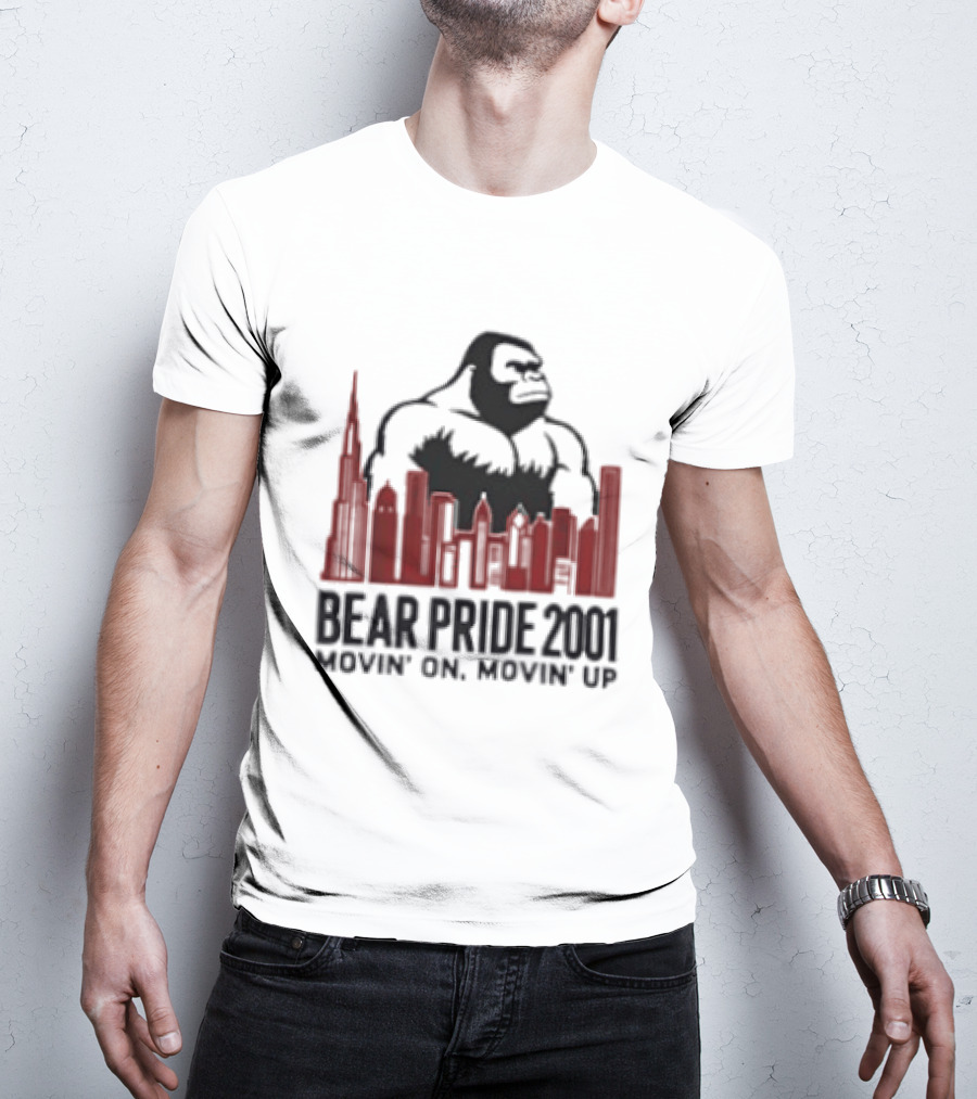 Bear Pride 2001 Movin' On Movin' Up Gorilla Skyline Cityscape T-Shirt