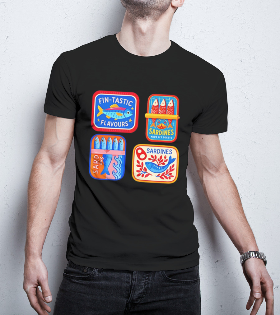 Fin Tastic Flavours Sardines Pour Les Toasts Sardines Sard Under The Sea T-Shirt