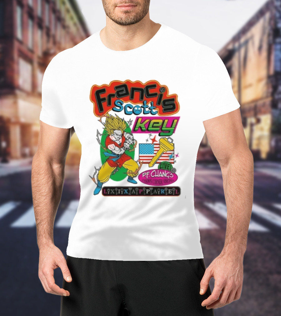 Francis Scott Key Son Goku LAXP Apparel Pf Chang's Tysons Corner Virginia 1814 T-Shirt
