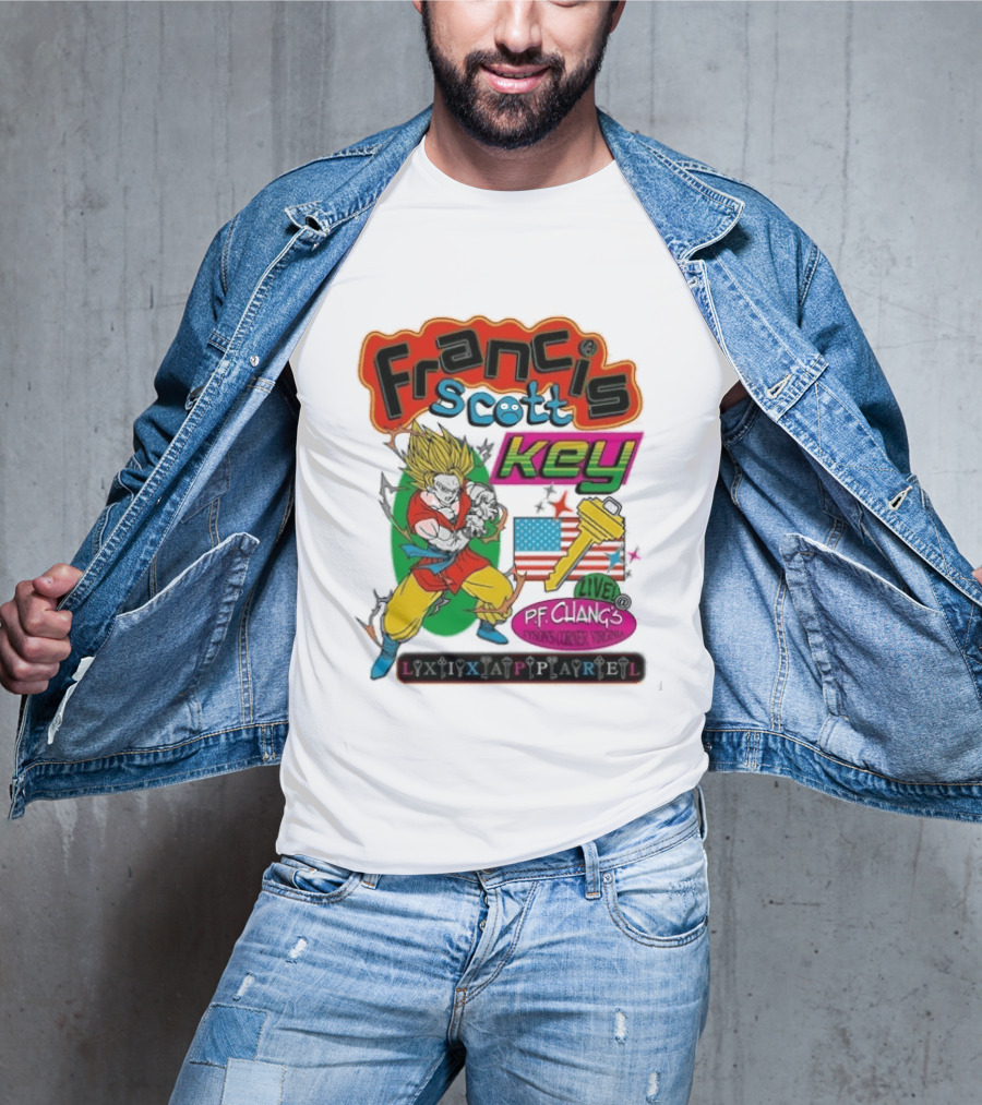 Francis Scott Key Son Goku LAXP Apparel Pf Chang's Tysons Corner Virginia 1814 T-Shirt