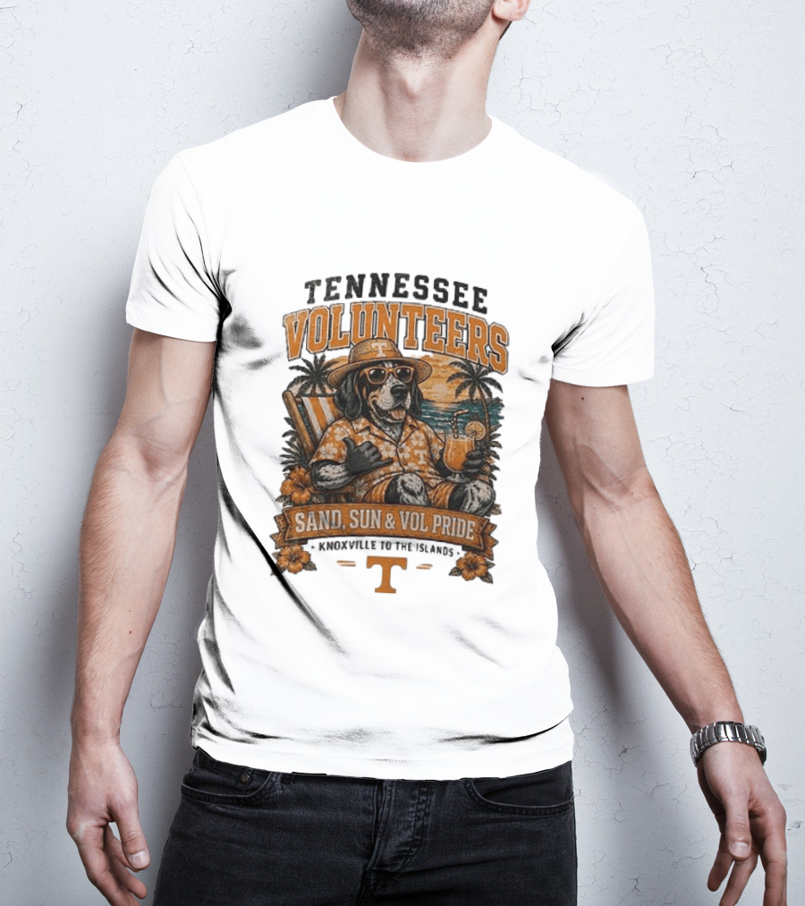 Tennessee Volunteers Sand Sun Knoxville To The Islands Vol Pride T-Shirt