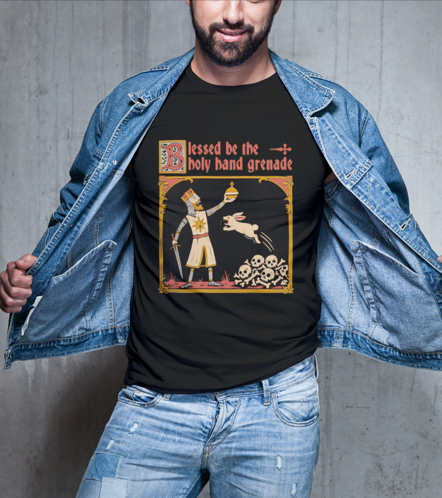 Blessed Be The Holy Hand Grenade Monty Python Knight T-Shirt