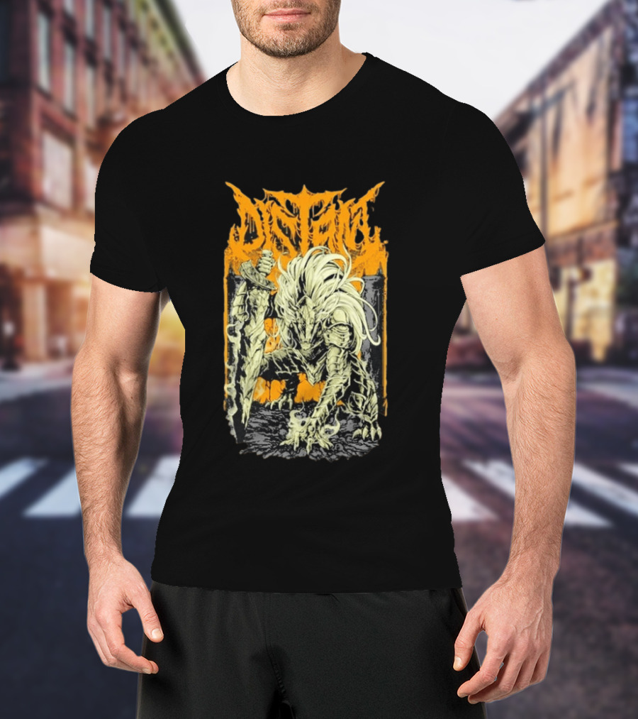Distant Black Blade Dark Fantasy Warrior With Sword T-Shirt