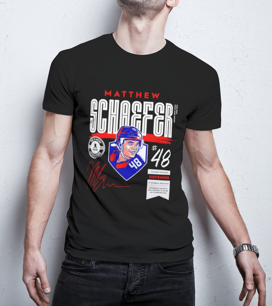 Matthew Schaefer No 48 NHLPA Defender 1st Overall Draft Pick T-Shirt