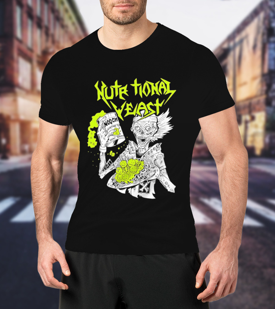 Nutritional Yeast Nooch Vegan Yummy B12 Skeleton T-Shirt
