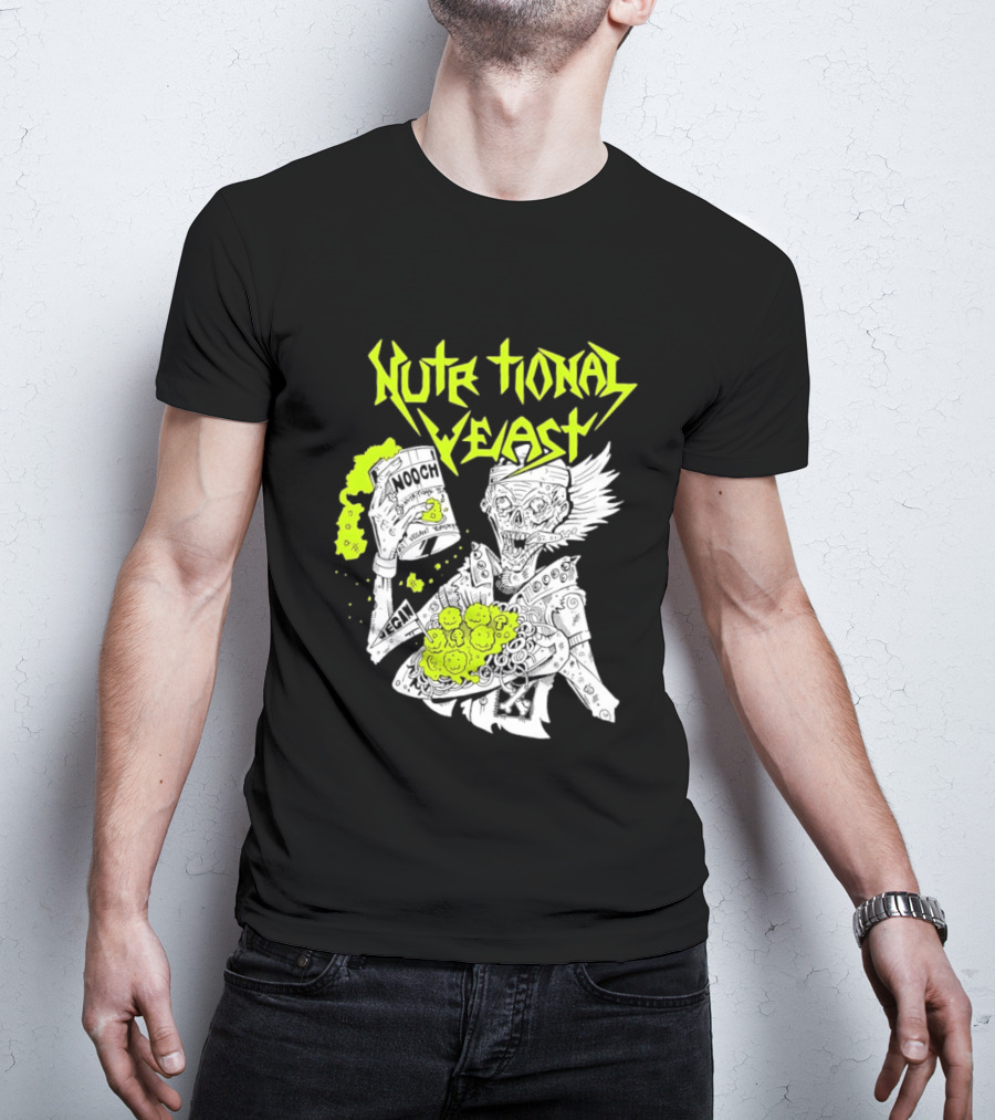 Nutritional Yeast Nooch Vegan Yummy B12 Skeleton T-Shirt