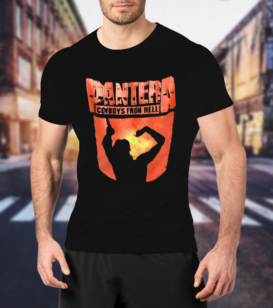 Pantera Cowboys From Hell Heavy Metal Distressed Skull T-Shirt