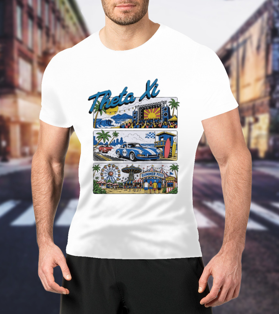 Theta Xi Summer Fest Beach Concert Car Show Ferris Wheel Tickets T-Shirt